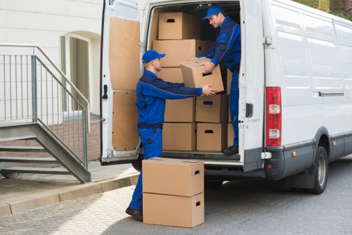 Removal team preparing a home move in Holloway