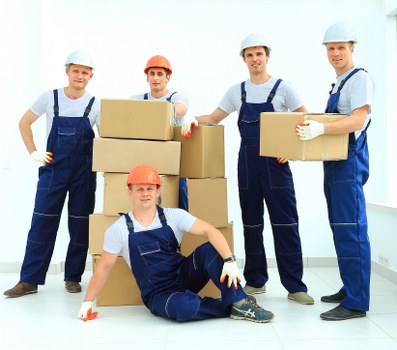 Careful loading of household items for a Holloway removal job