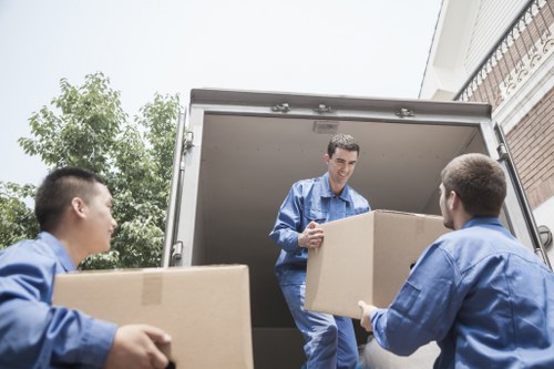 Loading furniture into a hire truck for a North London relocation