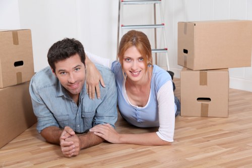Team preparing a move with careful packing and loading